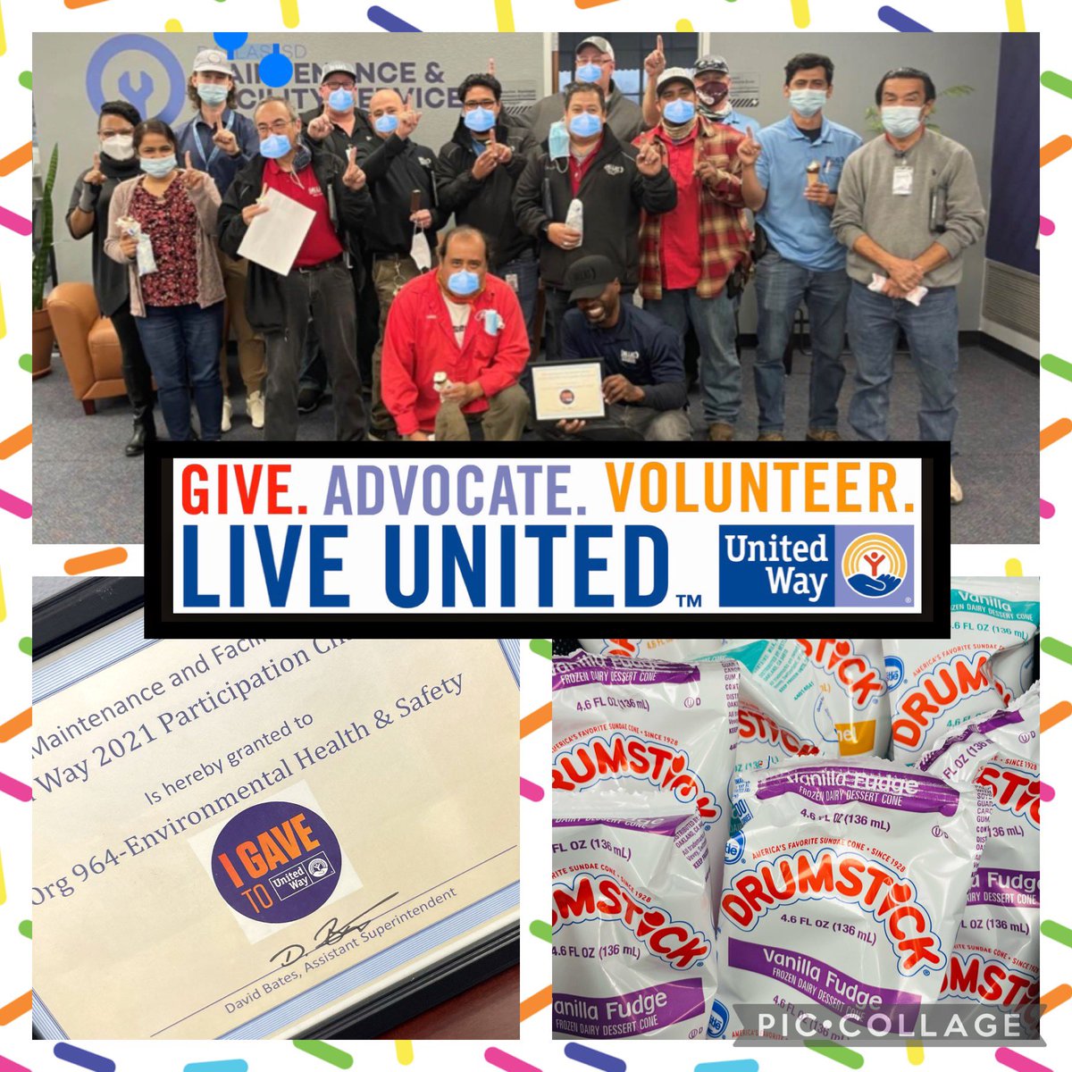 DISDFacilities's tweet photo. Congratulations to our Environmental Health & Safety org for having the HIGHEST percentage of participation in MFSβs 2021 United Way campaign! #MFSfamily #givingUnited https://t.co/PRwfgznIEQ