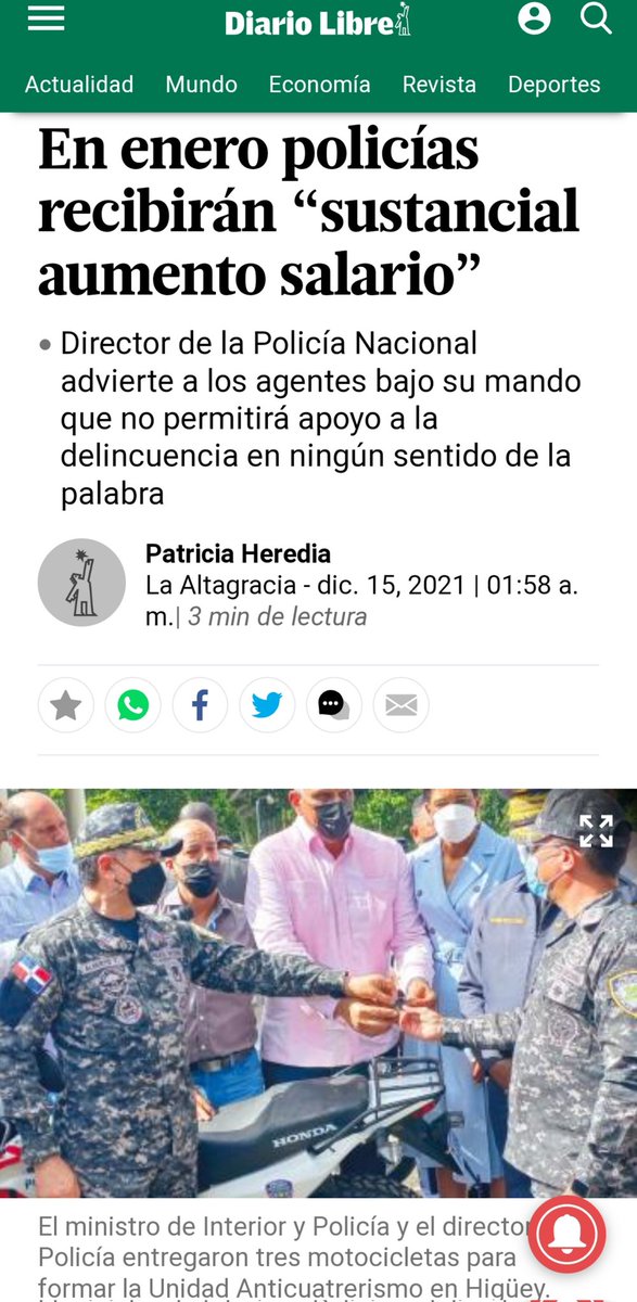 Xavierovando1's tweet photo. Una más de tantas promesas del gobierno de @luisabinader 🧐

El año pasado el ministro @chuvasquez anunció un “SUSTACIAL AUMENTO” a los honorables miembros de la @PoliciaRD al parecer se le olvidó que ya no es promesa si no, resultados.

#PromesasYMasPromesas 
#SeVan https://t.co/8HGxjNYxCB
