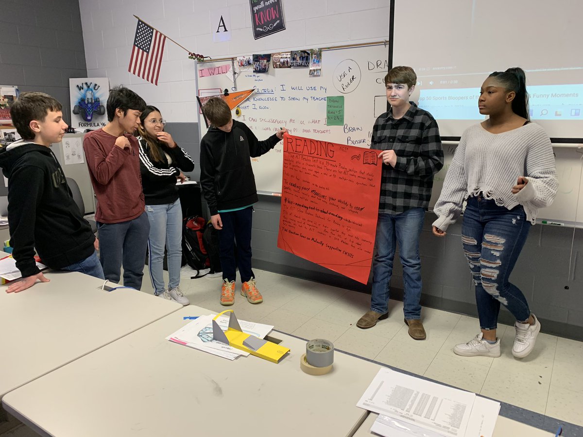 SCMPriest's tweet photo. Today in 903 - @SCMFalcons 8th graders teaching their peers about the 4 sections of the @ACT. @coachpt91 @Principal_Murry @MrsCron12 #BeDifferent #BeAwesomeToday #ACTStrong https://t.co/DA608R9Qkk