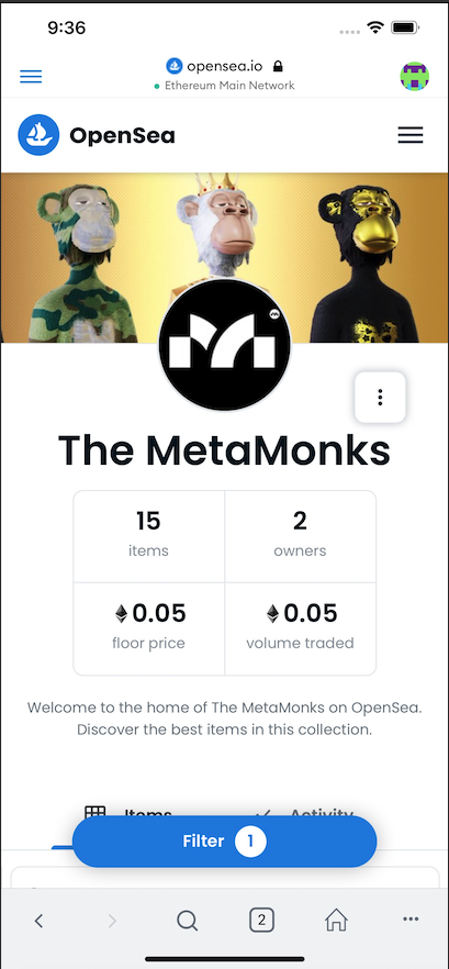 Meta Monks NFT tweet media