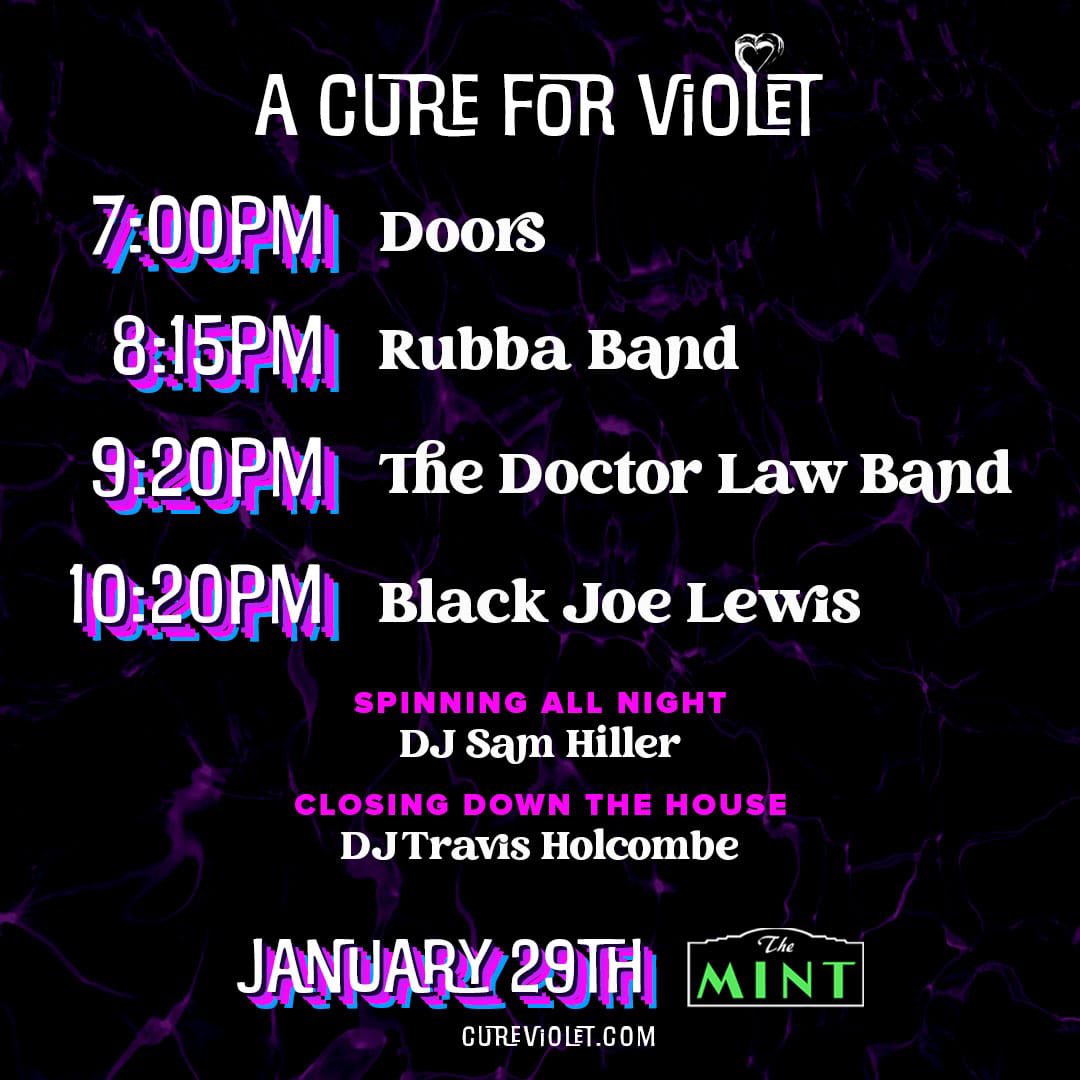 3rdCallProd's tweet photo. Come support research for my daughter’s rare disease! TONIGHT AT The Mint LA! Black Joe Lewis, RubbaBand, and DJs Travis Holcomb and Sam Hiller! https://t.co/lfZ0ujiAaw #cureviolet #curegm1 #fundraising #livemusic https://t.co/GyERBEHeUm