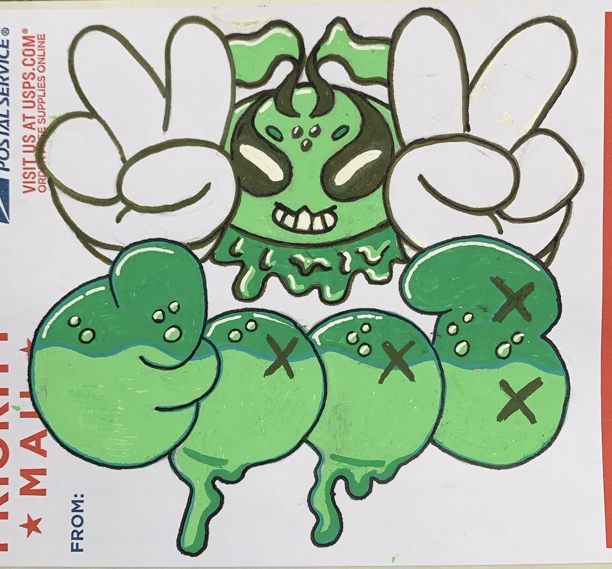 Abhorrent_Swarm's tweet photo. Goobee ✌️🐝✌️
#art #graffiti #Stickers #graffitiart #OC #goobee #illustration #SaveTheBees https://t.co/XfqJWO0ks5