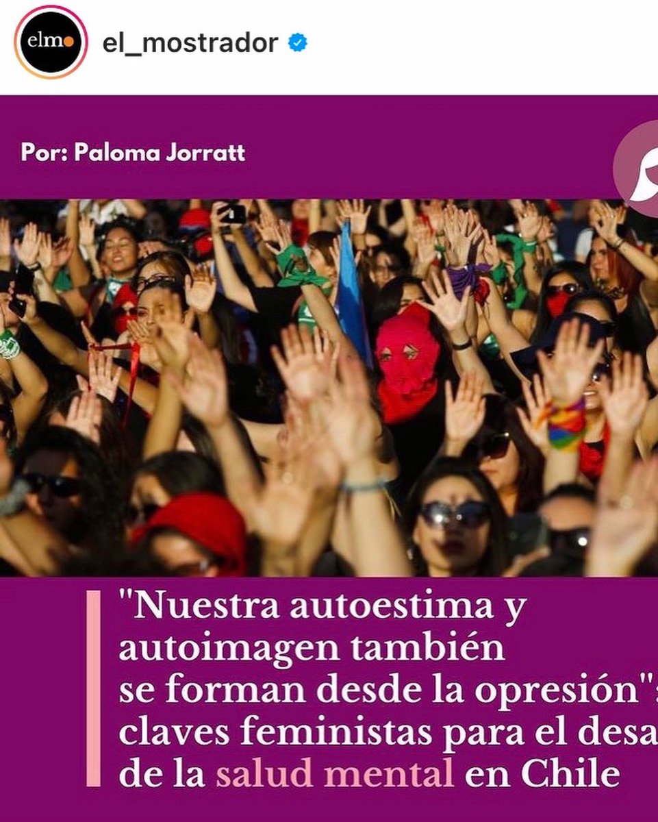 palomajrrtt's tweet photo. Escribí esta columna sobre feminismo y salud mental ✍🏽💜, mirando este nuevo ciclo político y esperanzada en el desafío que significa poner -al fin- la vida de las personas en el centro. 

La pueden leer completa en @el_mostrador braga 🙌🏼⚧.
Link: https://t.co/ZedEDpVug7 https://t.co/mA6UjoBJsB