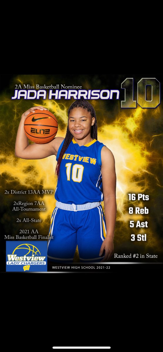 Please consider <a href="/jada1harrison/">Jada Harrison</a> for Class AA Miss Basketball.
<a href="/JSWriterMichael/">Michael Odom</a> <a href="/johnvarlas/">John Varlas</a> <a href="/Kreager/">𝑇𝑜𝑚 𝐾𝑟𝑒𝑎𝑔𝑒𝑟</a> @therealrod24  <a href="/joe_spears7/">Joe Spears🏈🏀</a> <a href="/mopatton_sports/">Maurice Patton</a>