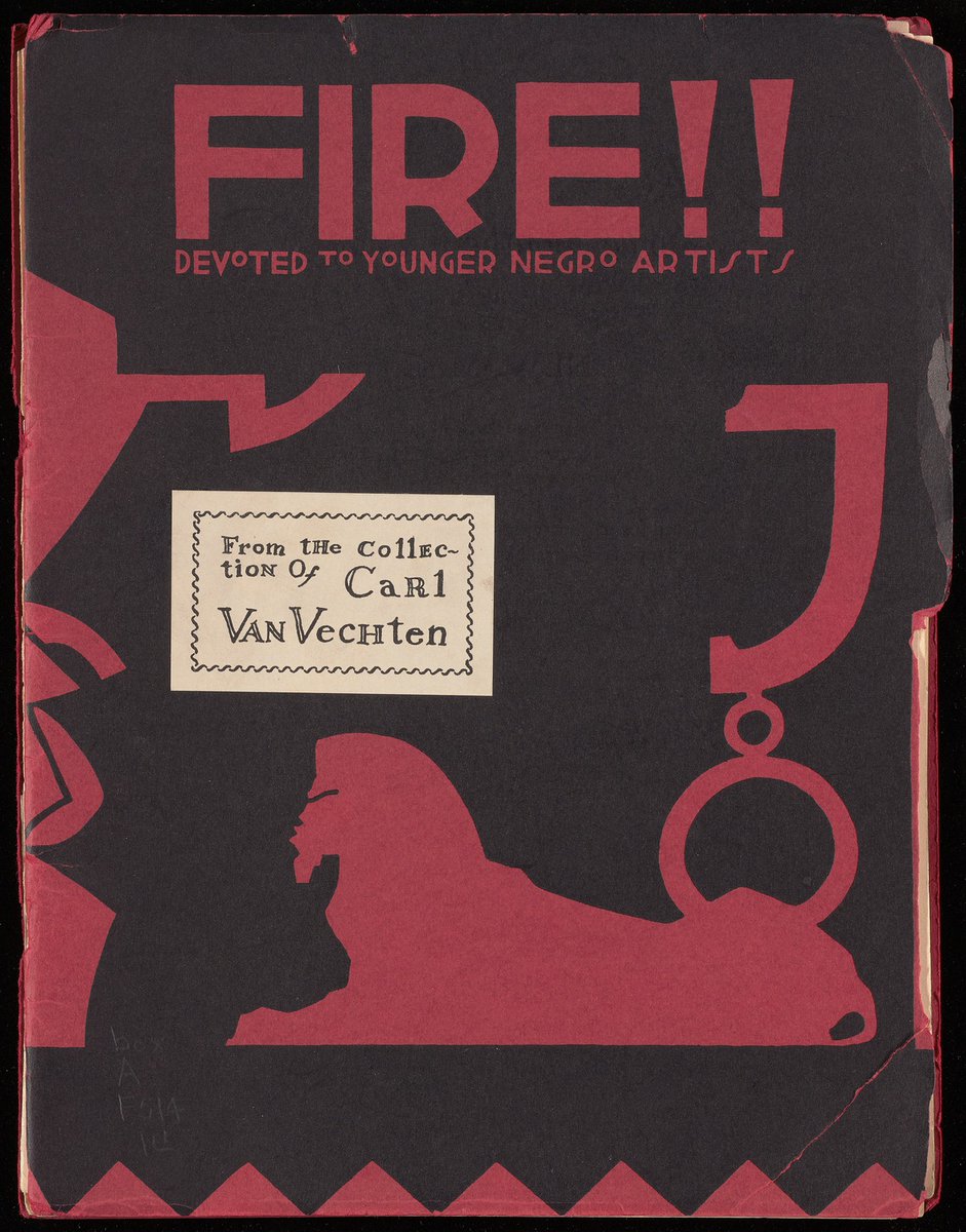 RT @BeineckeLibrary: Fire!! : a quarterly devoted to the younger Negro artists. 1926
Complete work digitized: https://t.co/I4bDLSDPN6