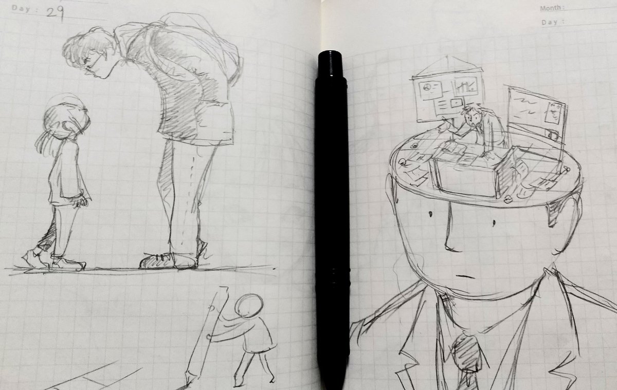 頭空っぽにして ただ手の動くままに描いたラクガキがあまり頭空っぽな感じがしない絵になったのでもう寝ます😇 
