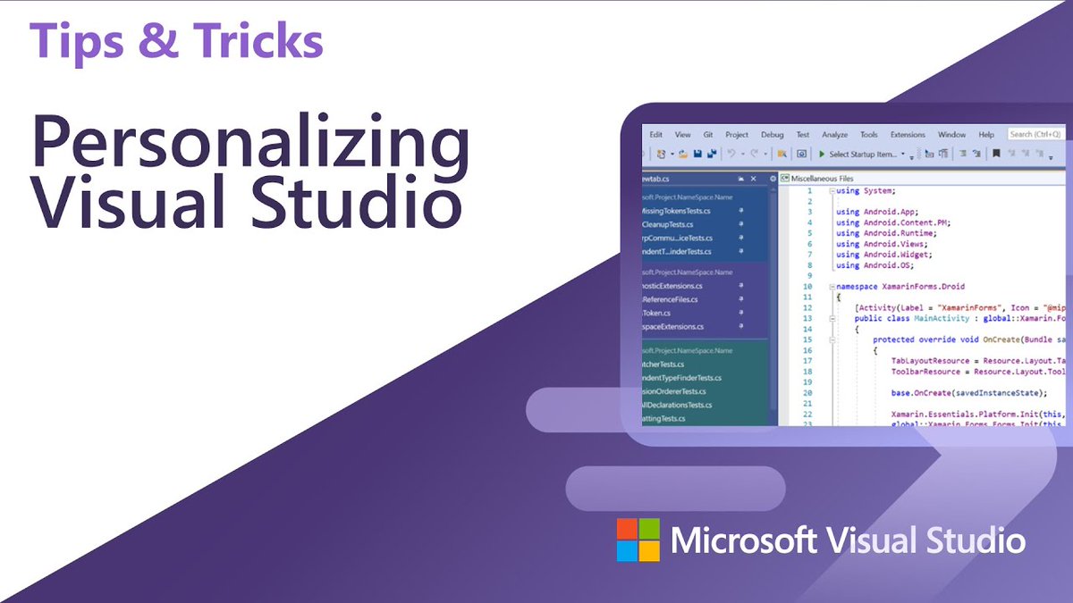 VisualStudio's tweet photo. From color tab customization to new color themes, Visual Studio 2022 is more flexible than ever! Watch the video to start setting up Visual Studio how you want: https://t.co/5HnDoyyS66 #VS2022 #VisualStudio https://t.co/Jucsl4REER