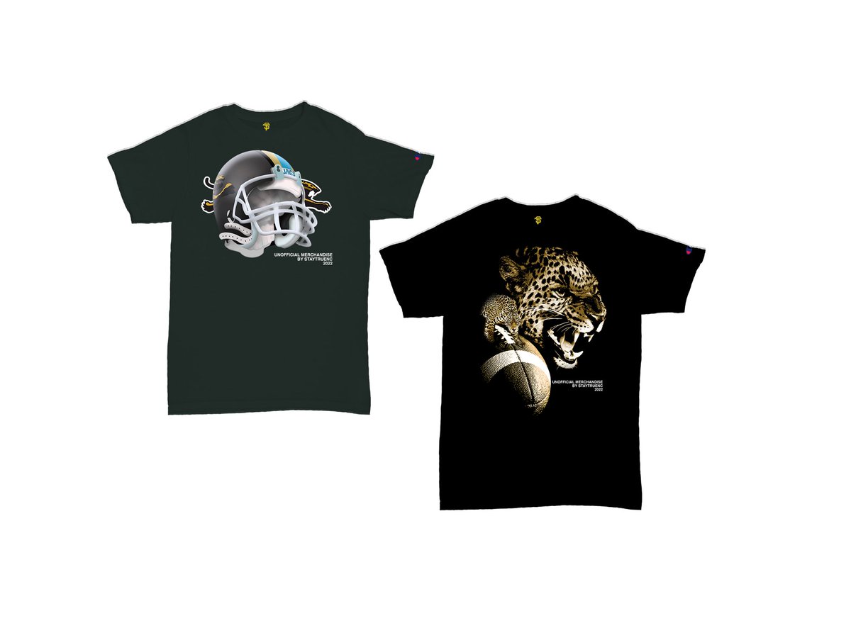 STAYTRUENC's tweet image. “Jaguars Collection” available now | live on staytruenc.com | use promo code “JAX” for free shipping. #NotPopular #NC