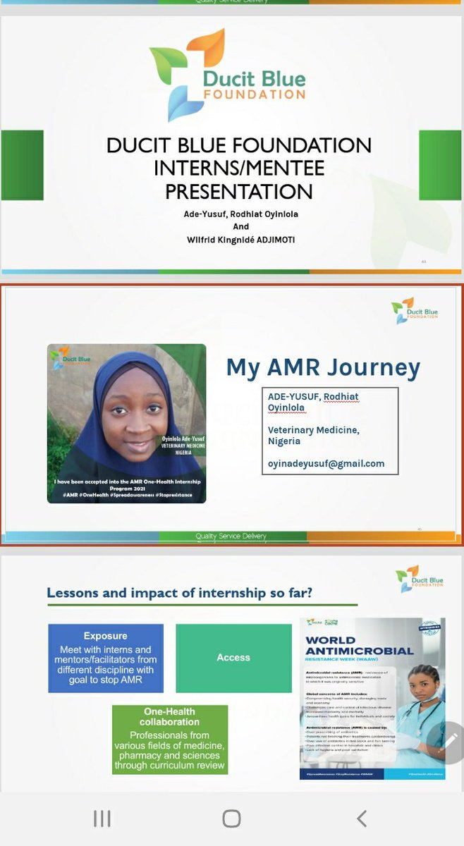 DucitBlueFdn's tweet photo. The webinar was also a great opportunity for two interns from our current One-health Pan-African AMR Internship to share their experiences of the programme so far.

#AMR 
#AMRSOS 
#YAAM 
#BeyondWAAW https://t.co/O1Y3ak32sJ