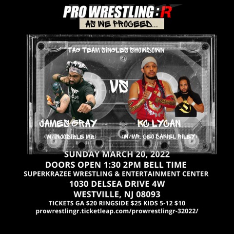 PWRJfury's tweet photo. Tag Teams moving  singles action as members of the #Bonnetclub take on the #Throne  @InjodibleMB vs "Mr. Ceo" Daniel Riley and @JamesGrayAllDay takes on @KcTheeLycan 
Prowrestling: R presents: As we proceed on 3/20/22
1:30 pm doors open! 2pm bell! https://t.co/B7Qpz3lQyn