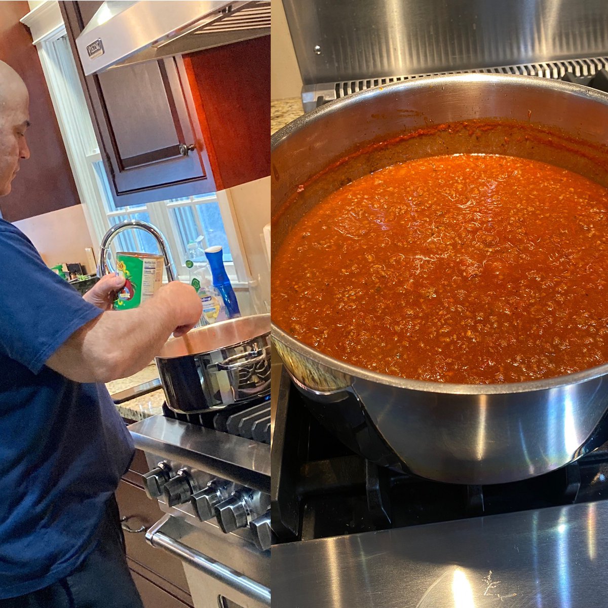 LouBonomi's tweet photo. Heโs cooking for me for a change. ๐ ๐ด ๐ถ #chilifordays https://t.co/VCg8gIX2IP