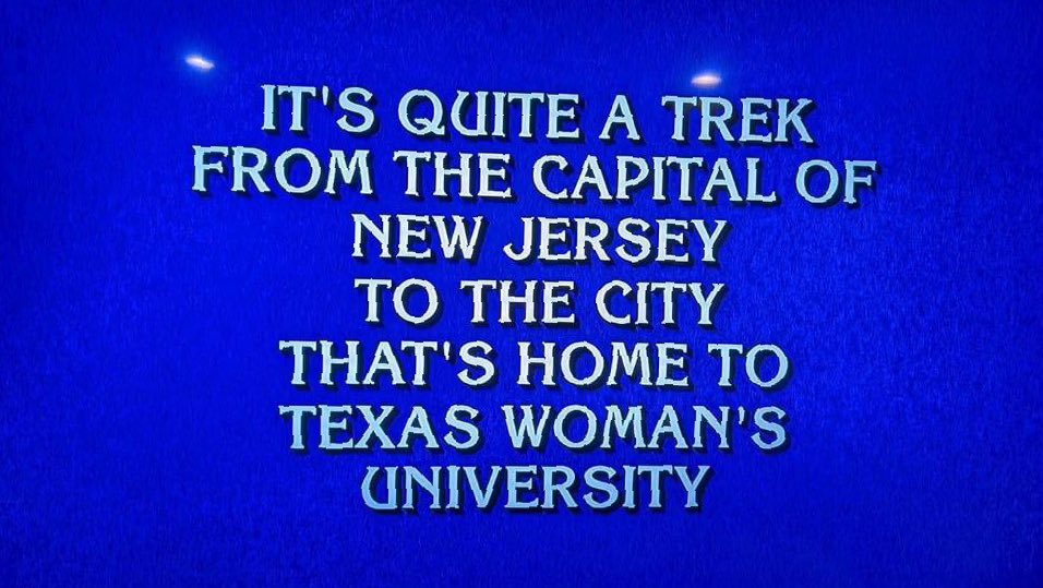 txwomans's tweet photo. We saw this question on @Jeopardy last night and we think we know the answer to this one. 😉 https://t.co/IZmk48yg5i