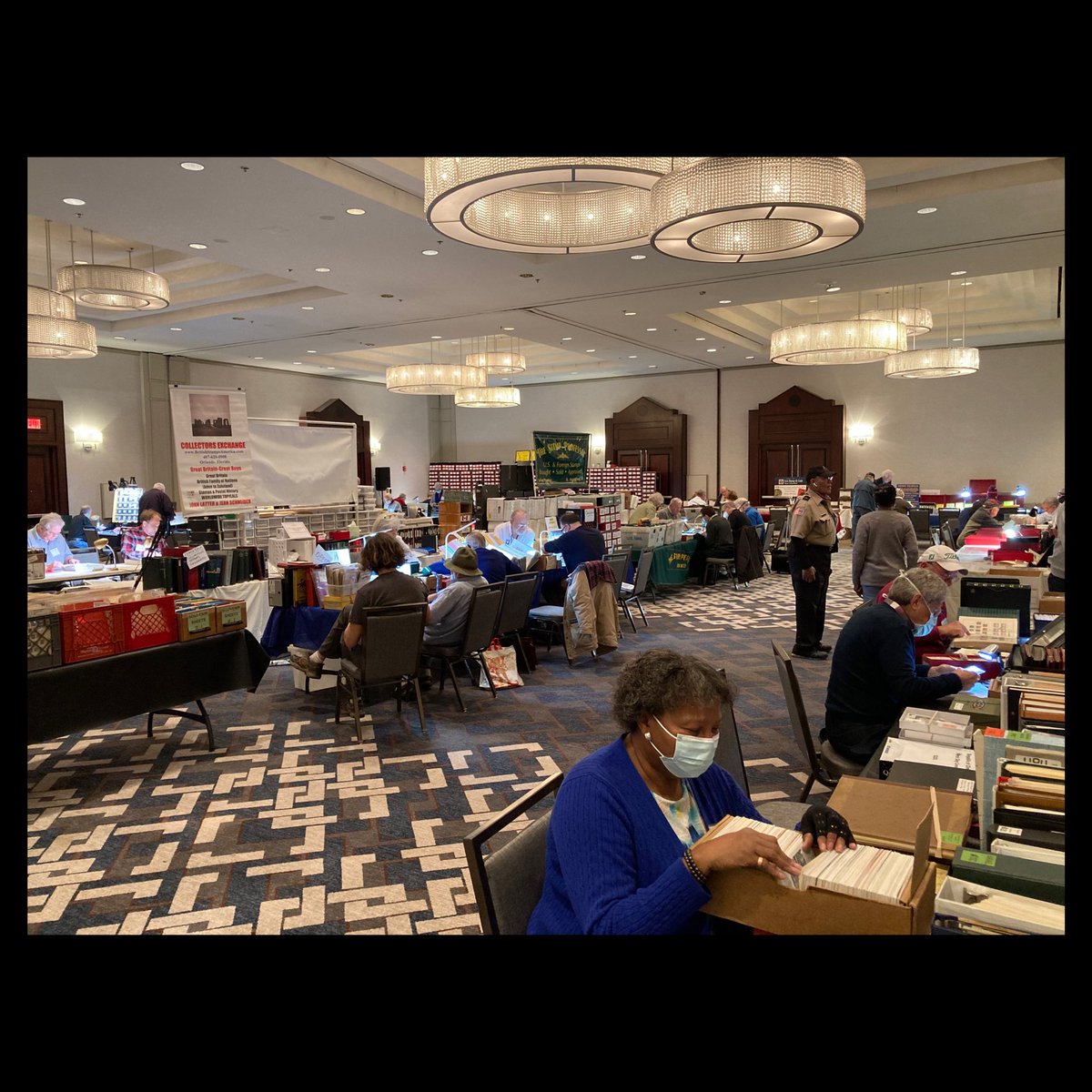 ESPERstamps's tweet photo. We spy an #ESPERstamps member  researching at the engaging @SEStampExpo!! So much #philately fun!!! https://t.co/W8WKIrbaDL