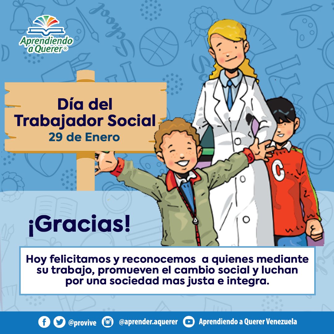 PROVIVE's tweet photo. ¡Felicitamos a los trabajadores sociales en su día!

#PROVIVE 📚❤ #AprendiendoaQuerer •
•
•
#Venezuela #Educación #EducandoenValores #EducacióneEnValores #valores #amor #amistad https://t.co/PuFE0mfiH8