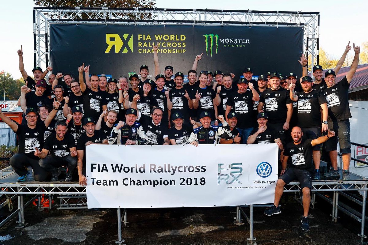 PernillaSolberg's tweet photo. New week new adventure with @FIARallyStar 🙌 back at legendary Buxtehude Rallycross track from where I have so many fond memories, @FIAWorldRX Champions 2018 with the most amazing team, @JohanKMS88 and @Petter_Solberg ❤️⭐️ https://t.co/0lm2hHM5pA