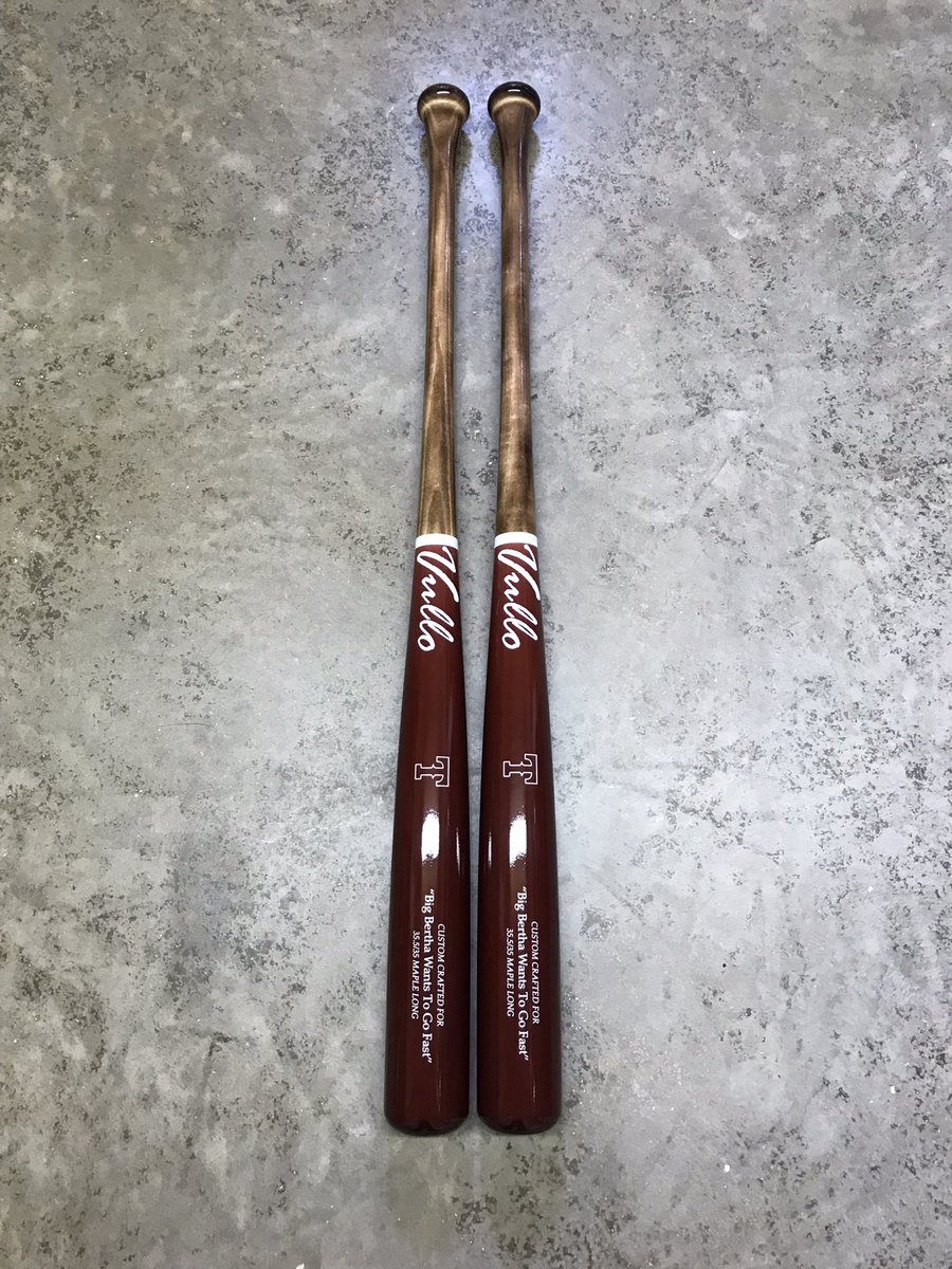 VulloBatCompany's tweet photo. A few more “Big Berthas…”
headed to @josh6jung “Train Dirty Play Clean” #TDPC
#vullobats https://t.co/3rnNdrFwnC