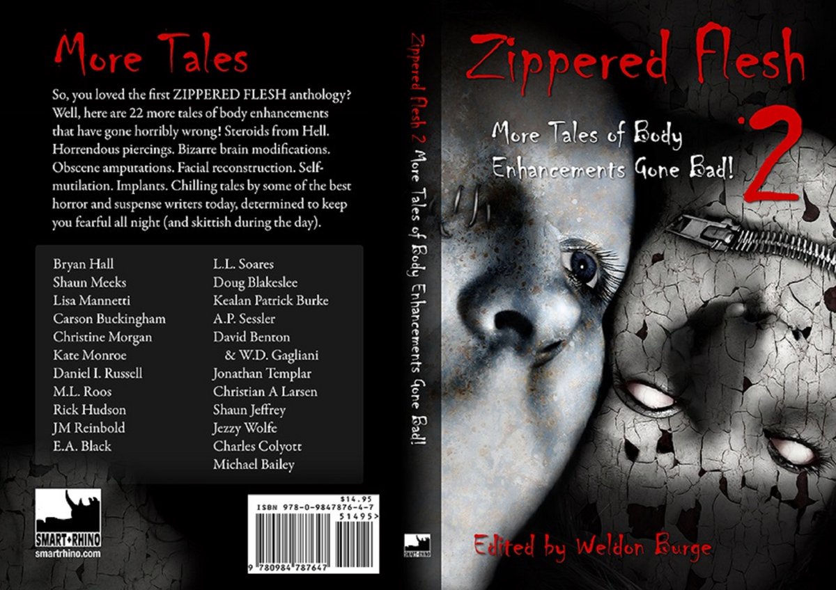 Smart_Rhino's tweet photo. "All in all, if your taste is for raw and ripped flesh, this is certainly a volume you want to check out. Cronenberg would have cyborg kittens." -- TeleRead 

https://t.co/Bo8sBIypo7

#horror #horrorfiction #bodyhorror #bodyenhancement #bodyenhancements #horrorstories https://t.co/5QTDHrqIMR