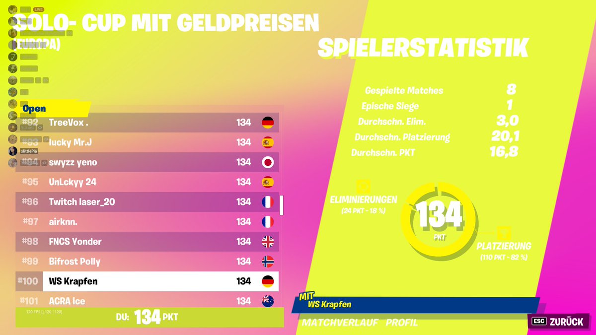 jaaaaa lets go qualed ingame kam die anzeige