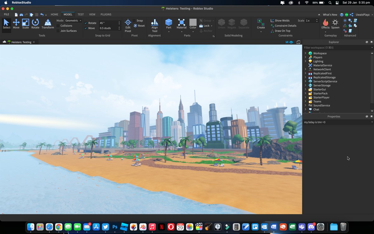 i'm back to work :) <a href="/HeistersGame/">Heisters</a> ~ expect more previews along the next few months &amp; we still have the chassis demo video coming soon 🏗️💻💯 #RobloxDev <a href="/Roblox/">Roblox</a>