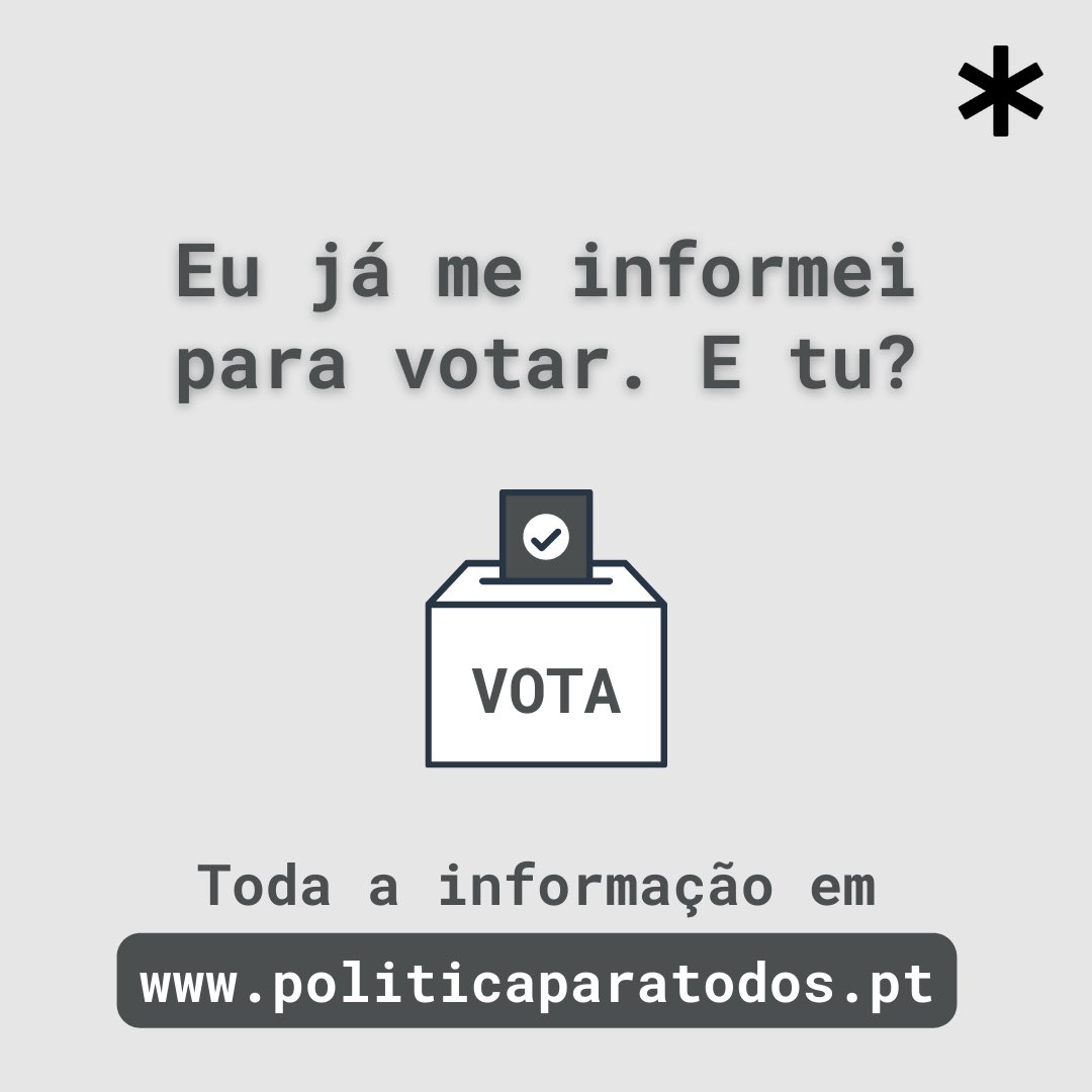 Informa-te, reflete e vota.

politicaparatodos.pt

#legislativas2022 #politicaparatodos