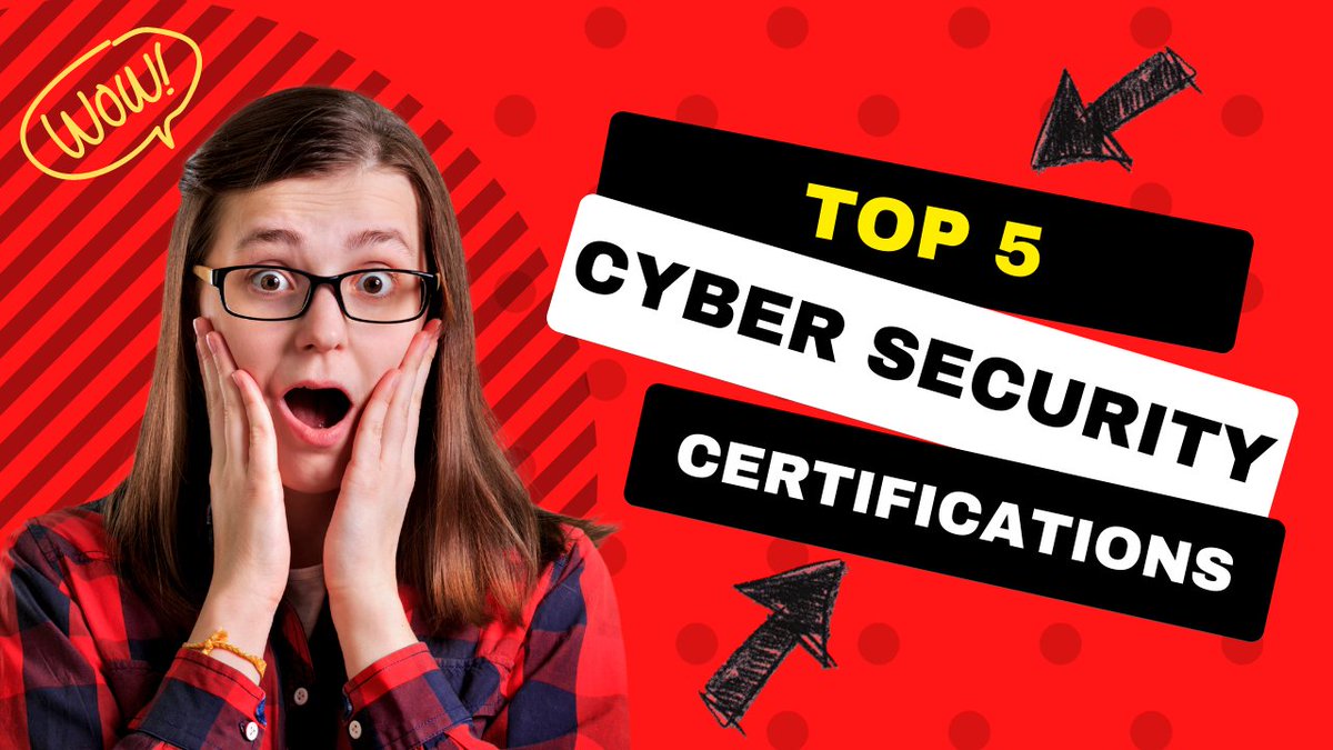 Top5certificat1's tweet image. Top 5 Certifications for Cyber Security
#top5cybersecuritycertifications #cybersecuritycourses #topcybersecuritycertifications

Here is the list of Top 5 Certifications for Cyber Security that are globally recognized and preferred by top companies.
youtube.com/watch?v=64maCr…