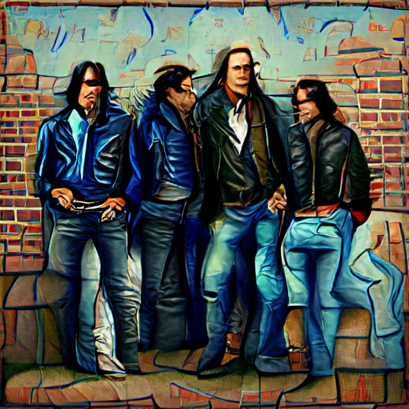 AIAlbumArt's tweet photo. Album and Song Art, reimagined by Artificial Intelligence.
Below: Ramones' "Ramones" (1976) as reimagined by A.I. Egon Scheile (VQGAN+CLIP).
Original cover photo by Roberta Bayley.
#Ramones #Scheile #Punk #Rock #LeatherJacket #AIArt https://t.co/V479TPGmpF