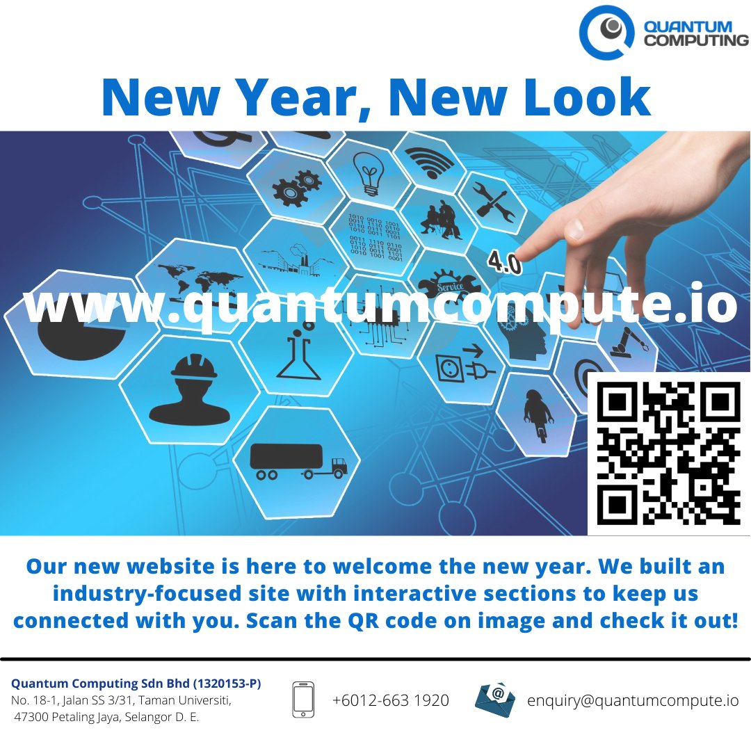 QuantumCompMY's tweet image. New website vibes! Take a few minutes to see our new look. Just scan the QR code and check out all our industry content and interactive segments. #manufacturing #automation #industrialautomation #Industrial #QuantumComputing #Quantum360