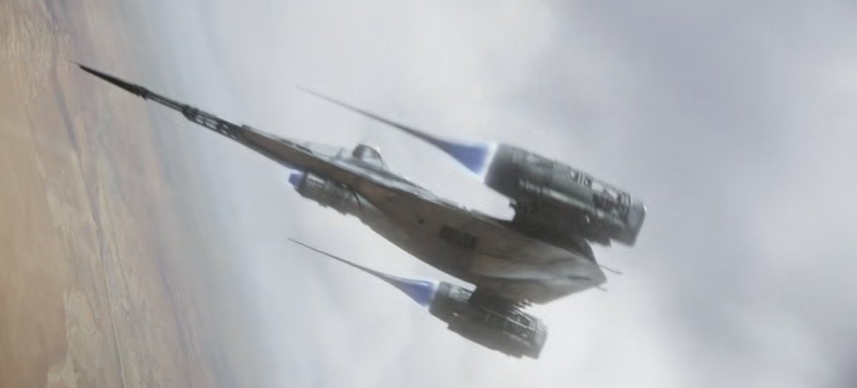 host1rahul's tweet photo. Hey @elonmusk !! Can you make something like N1 Starfighter which can be used as patrol craft to explore Mars when humans will be deployed there in future. The reference I took it from #TheBookofBobbaFett Ep 5. This is boosted by #sublightthrusters #pulsejetengine #hyperdrives https://t.co/esmK2tp6cj