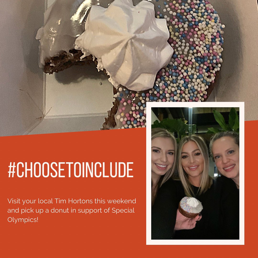 This weekend:
✔️ Buy a #ChooseToInclude donut at <a href="/TimHortons/">Tim Hortons</a> 🍩 
✔️ Support over 41,000 <a href="/SpecialOCanada/">Special Olympics Canada</a> athletes!✨