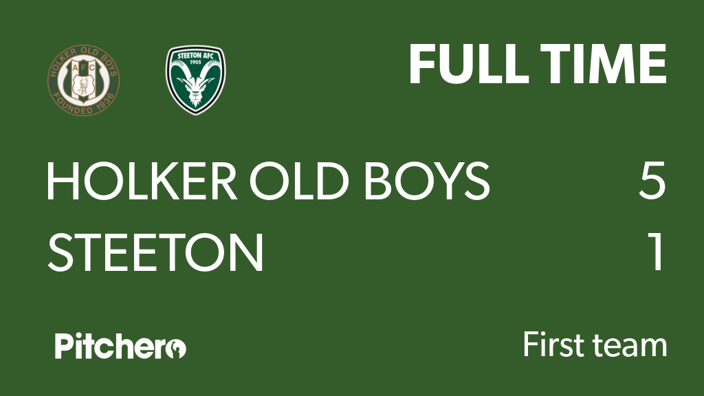 HOBAFC's tweet photo. FULL TIME: Holker Old Boys 5 - 1 Steeton
#HOLSTE #Pitchero
https://t.co/tuEUgGcWKO https://t.co/L5fpsZfPi3