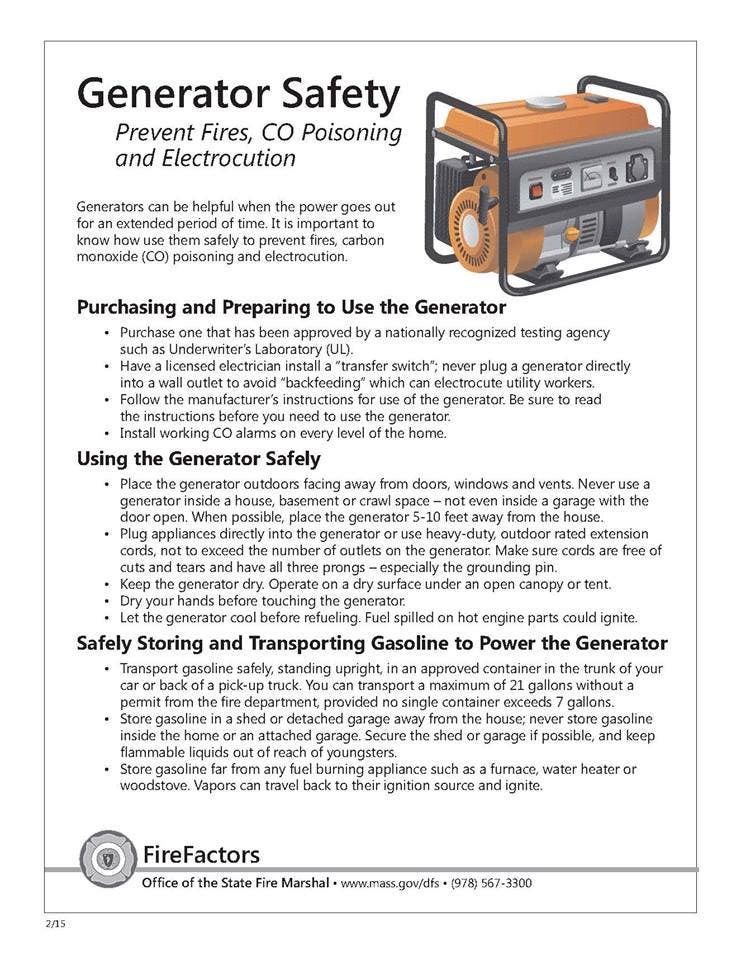 We are already responding to Carbon monoxide incidents from generators. Please follow these tips to stay safe.