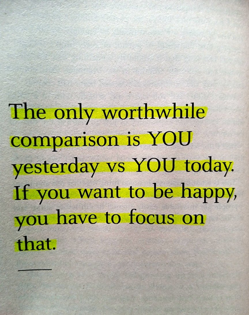 itsbookgains's tweet photo. The only worthwhile comparison is YOU yesterday vs YOU today. if you want to be happy, you have to focus on that. https://t.co/uxaRqYxEwF