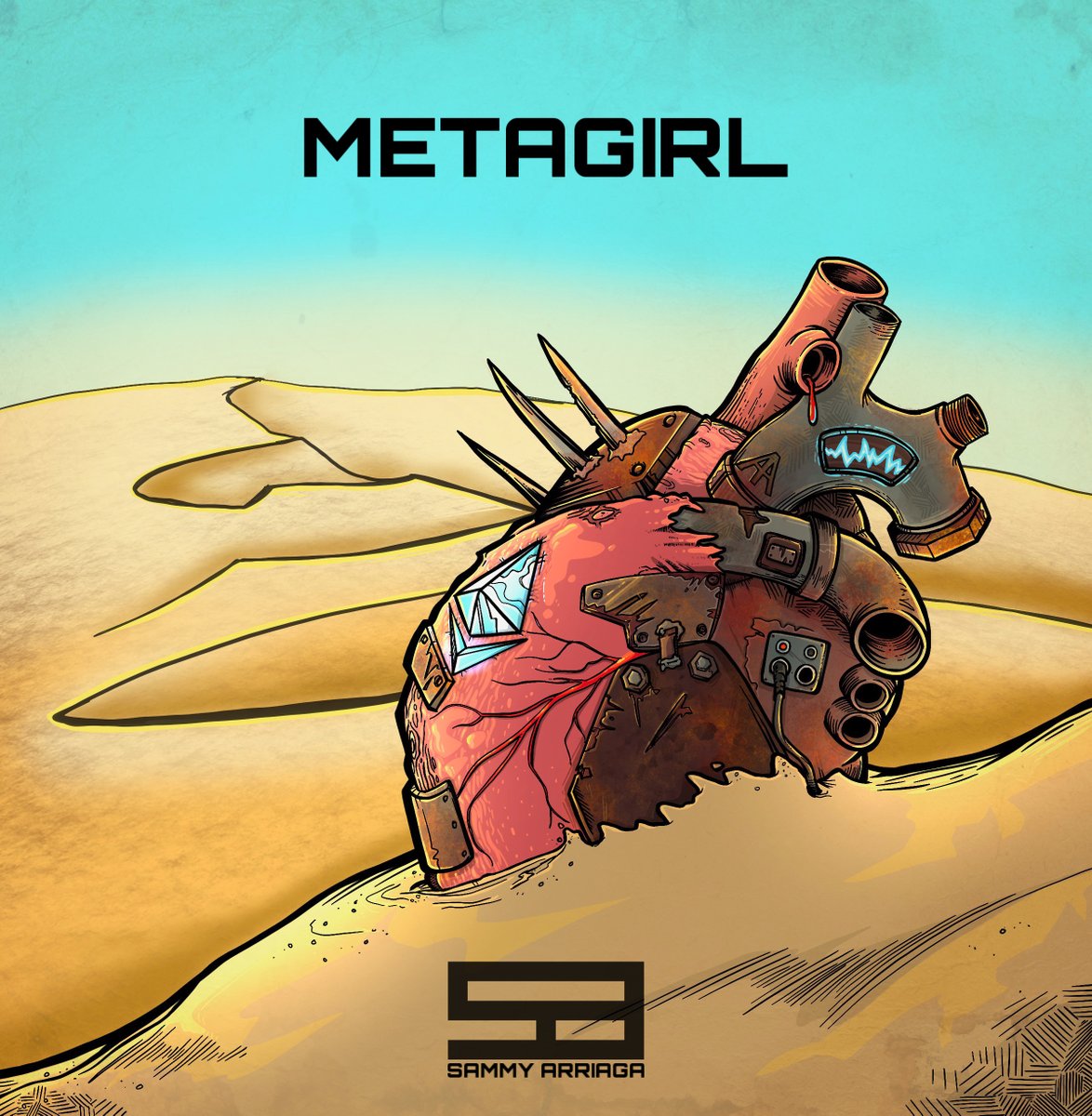 SammyArriaga's tweet photo. METAGIRL. Two weeks. You ready? 🫀

Let's RT + LIKE + QUOTE this &amp; get some hype going!

Special shoutout to @TheHaddy for the breathtaking single art. Had to keep the @apocalypticapes vibe going. 🖌

#NFTs #Metaverse #web3 #Ethereum https://t.co/zdzn0aC14c