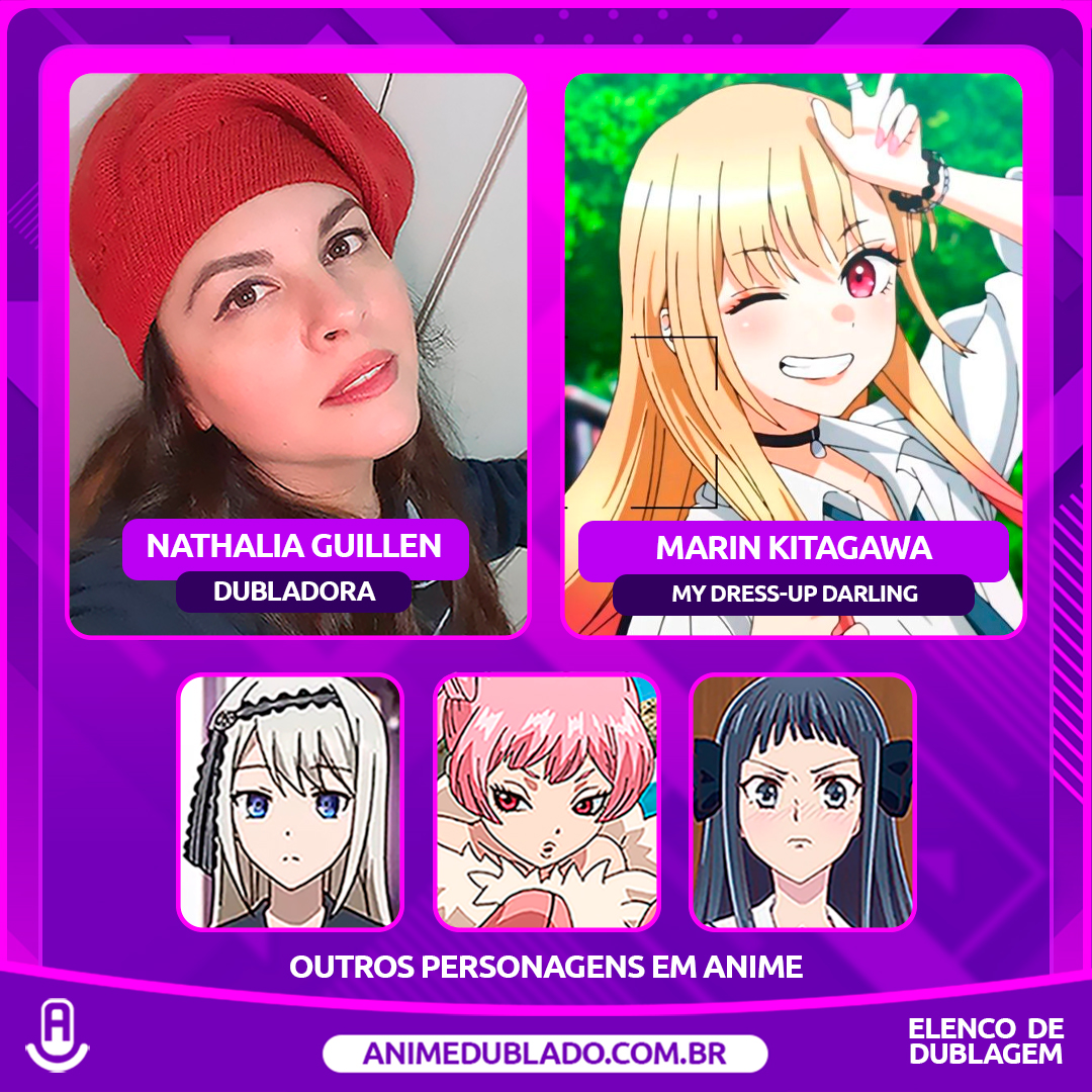 Anime Dublado on X: Nathalia Guillen como Marin Kitagawa em My