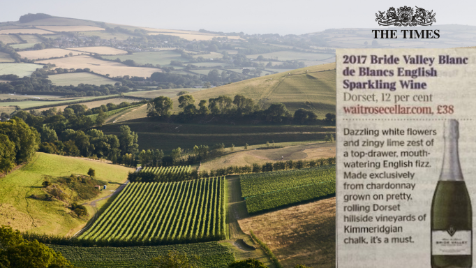 Wonderful Blanc de Blancs '17 review from Jane Macquitty in @TheTimes today.
"Dazzling white flowers &amp; zingy lime zest of a top-drawer, mouthwatering English fizz...it's a must." 
Available at bridevalleyvineyard.com selected retailers &amp; <a href="/waitrosewine/">Waitrose Wine</a> 

<a href="/WineGBWest/">WineGB West</a>