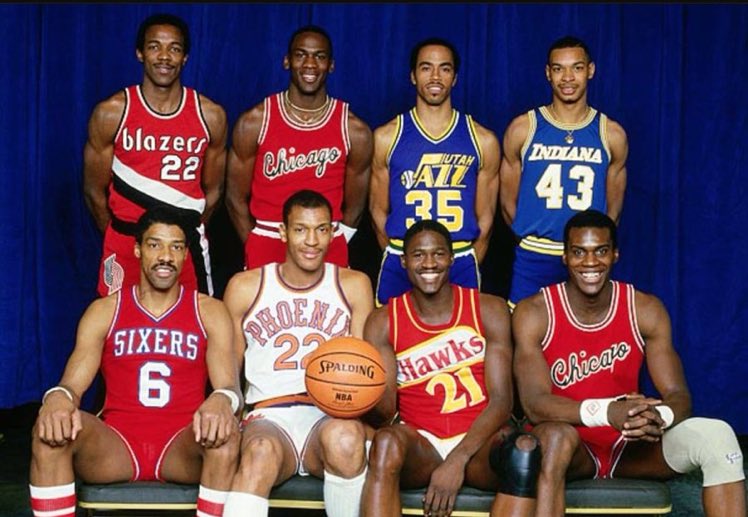 Look at this photo and then realize the 2022 dunk contest will probably be won by some team's 11th man when he jumps over an SUV in a chicken suit with a sparkler sticking out his butt.