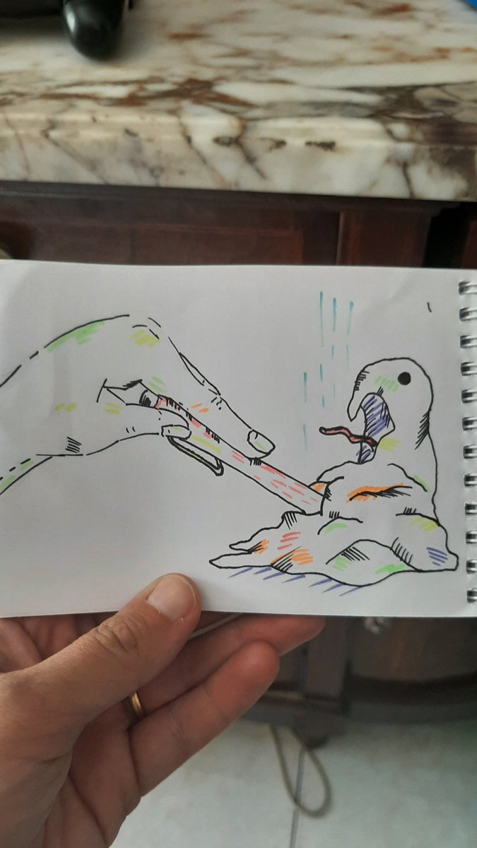 Hoy juagando a imaginar el Metaverso para el giveaway de <a href="/ojovivoMotion/">ojovivo</a> en el espacio de <a href="/coriotcg/">Coriot</a> 
Mi humilde sketch. Que es eso? Es un metaverso?