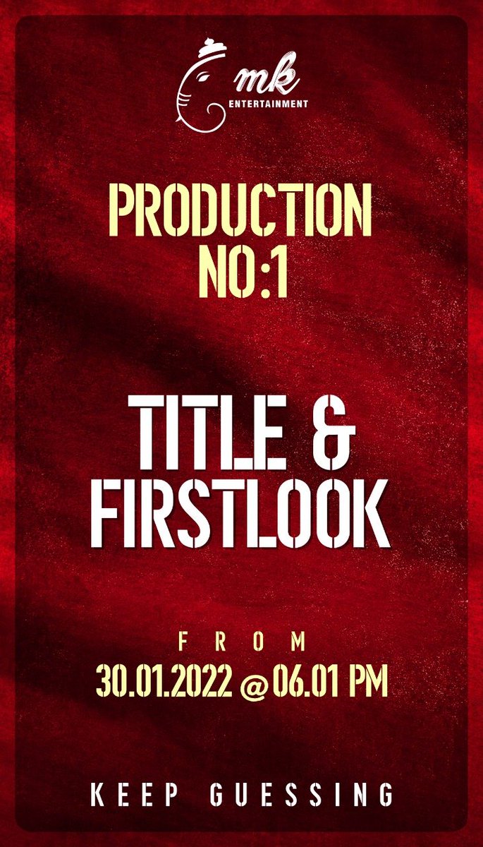 MKEntertainment (@mk4enter) on Twitter photo Exciting announcement from #MkEntertainment #ProductionNo1 Title & First look announcement from Tomorrow <a href="/6/">Adrián Lamo</a>:01PM!! <a href="/mk4Enter/">MKEntertainment</a>
<a href="/BryanB_George/">Bryan B. George</a> <a href="/Tonycomposer/">Tony Britto</a>
<a href="/ShakthiArvind/">shakthiarvind</a>
<a href="/sanjayrossi3/">sanjayrossi</a>
<a href="/pro_barani/">Barani Alagiri</a>
@thiruupdates
<a href="/Rajes1209/">Rajesh Selvaraj</a>
<a href="/sathishprabhu85/">sathish prabhu</a> Exciting announcement from #MkEntertainment #ProductionNo1 Title & First look announcement from Tomorrow <a href="/6/">Adrián Lamo</a>:01PM!! <a href="/mk4Enter/">MKEntertainment</a>
<a href="/BryanB_George/">Bryan B. George</a> <a href="/Tonycomposer/">Tony Britto</a>
<a href="/ShakthiArvind/">shakthiarvind</a>
<a href="/sanjayrossi3/">sanjayrossi</a>
<a href="/pro_barani/">Barani Alagiri</a>
@thiruupdates
<a href="/Rajes1209/">Rajesh Selvaraj</a>
<a href="/sathishprabhu85/">sathish prabhu</a>