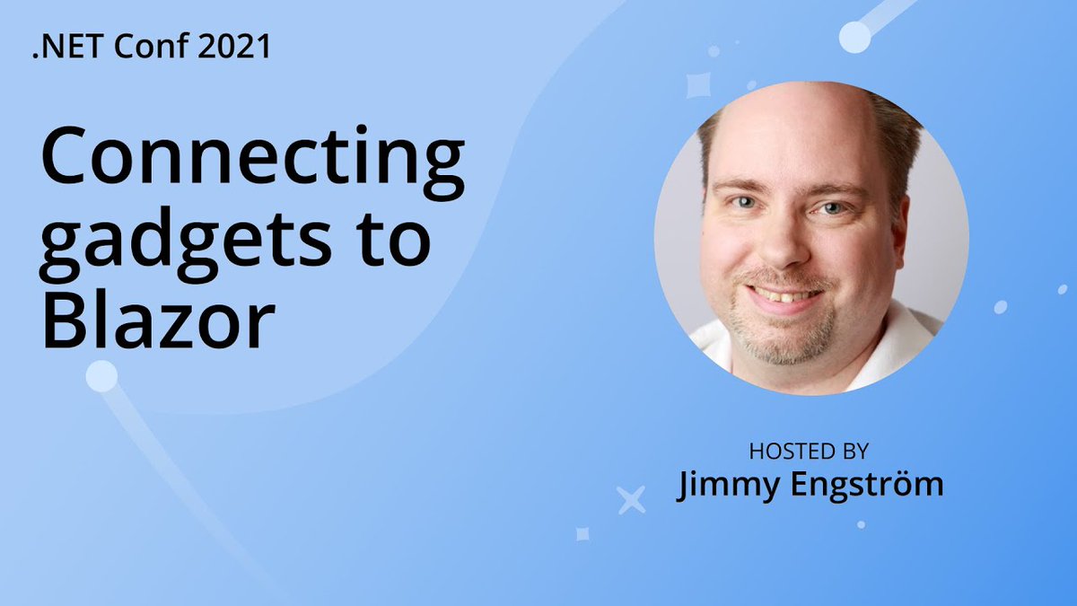 dotnet's tweet photo. Blazor 🔥 is fun, Gadgets are fun! So let's combine them.

In today's #dotNETConf session replay, we look at how Bluetooth LE works, how to figure out a BLE Protocol, and how we can use Bluetooth LE in our Blazor webs.

📺 https://t.co/7eGQediIpF https://t.co/HjAW7mJEIb