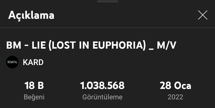 Bm'in Lost In Euphoria Mv'si 1 milyon görüntülenmeyi geçti.