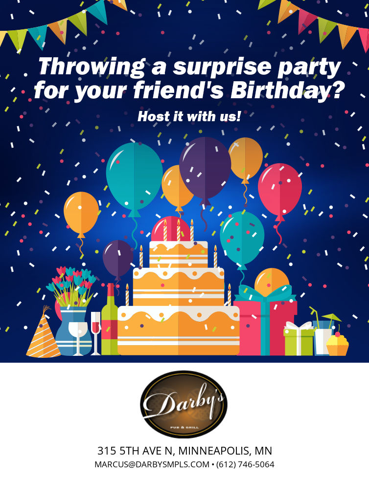 DarbysMPLS's tweet photo. Ready for good vibes, good times and friends? Book your next event here: https://t.co/NjBF1e7TFv https://t.co/mqo76p192E