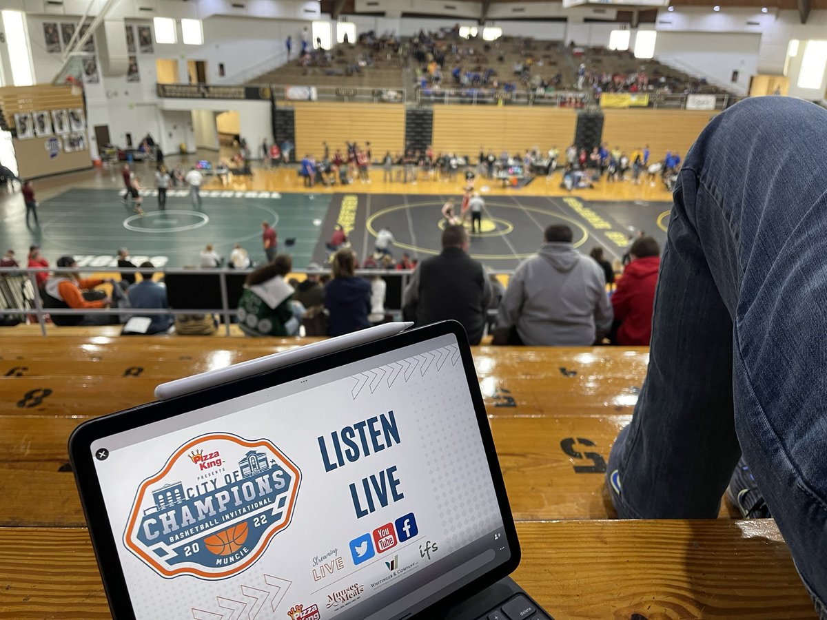 Multi-tasking!
Wrestling sectional and MBB on the radio!