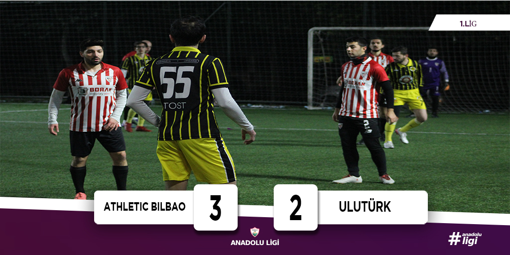 Anadolu Ligi 12.Sezon  1. Lig

📅 1.Hafta

⚽️ #AthleticBilbao 3-2 #Ulutürk
  
 🏅 Onur Özgönül