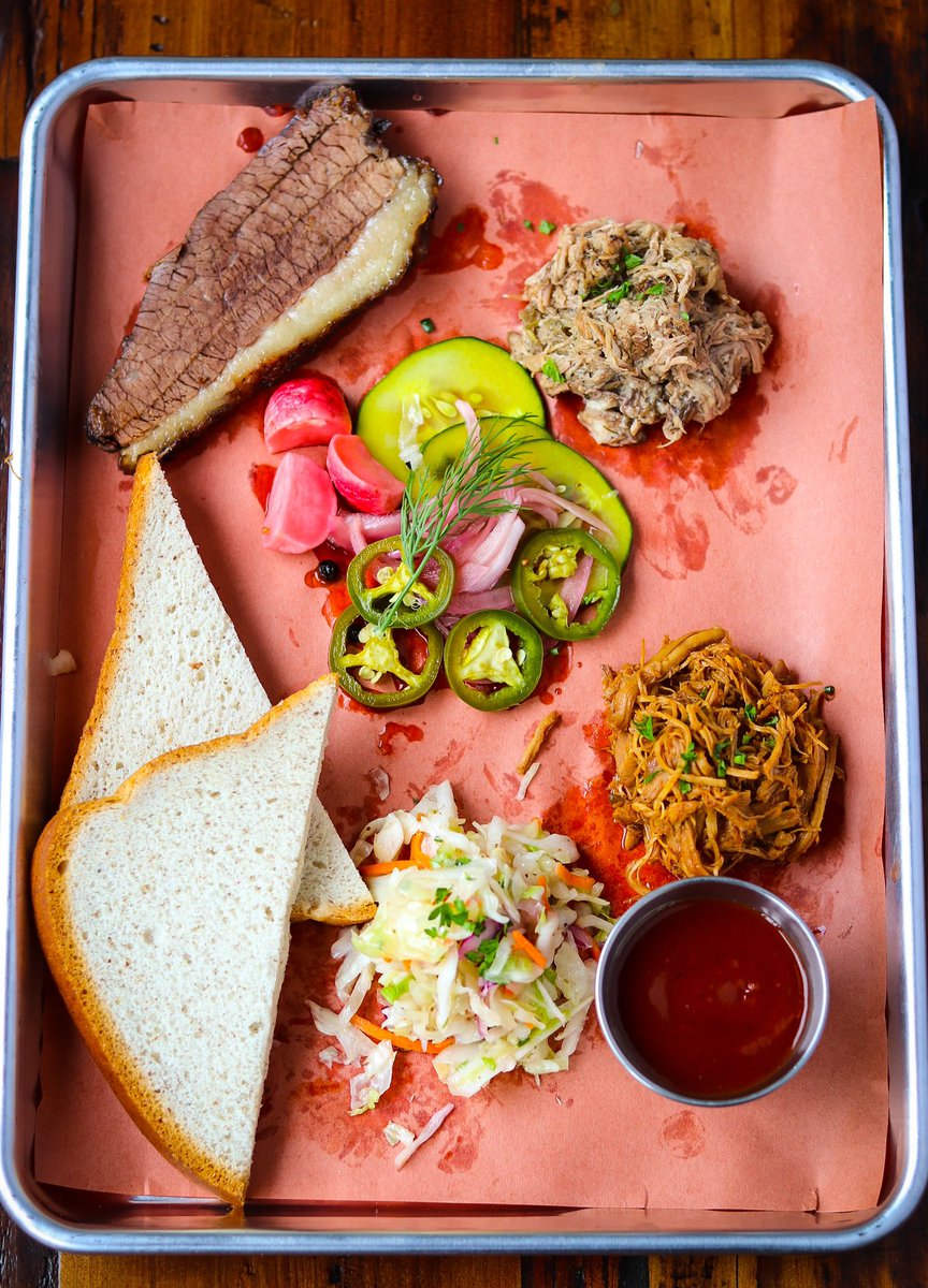 Who doesn’t love a classic BBQ Platter? 

This new menu item comes with Brisket, porketta, and pulled BBQ chicken served with pickled veggies and white bread.

If you’re out doing winter adventures today, come warm up with some delicious BBQ made by yours truly. 🍖