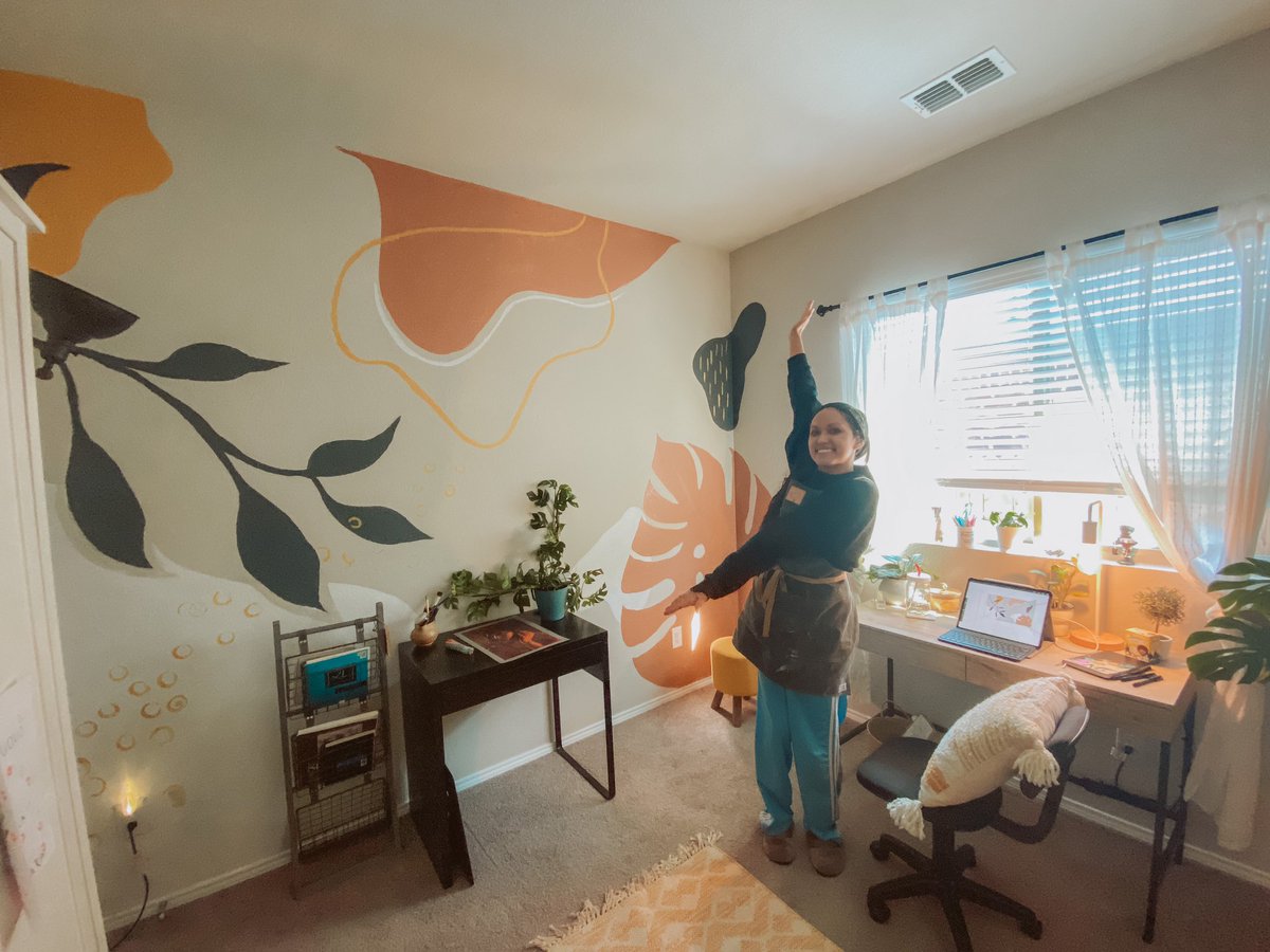 The workspace vibes are almost complete. 🎉 #mural #workspace #artist