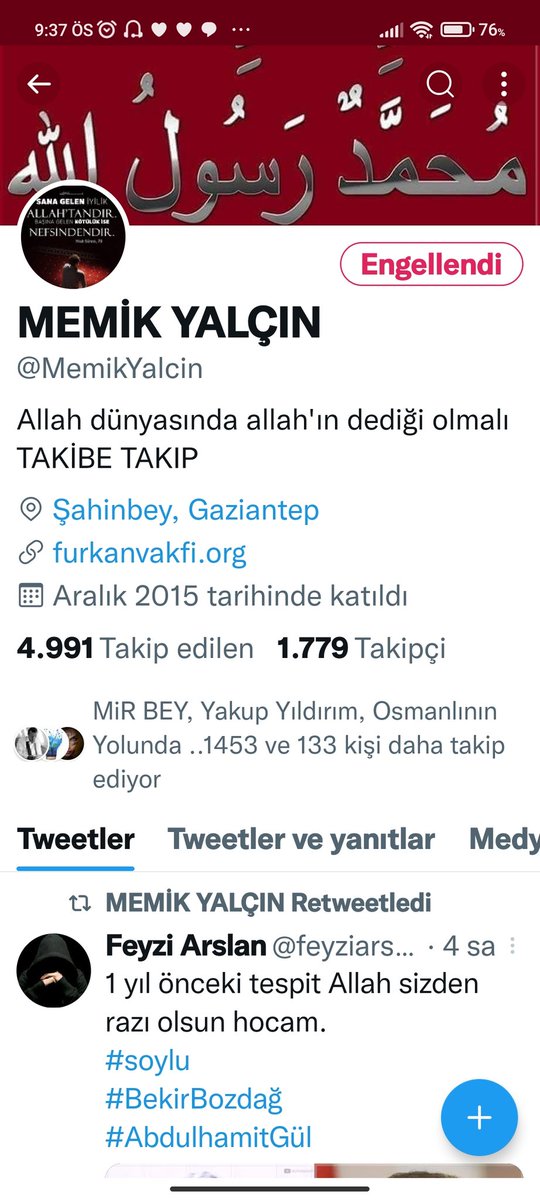 Canlar aramıza girmiş hükümet düşmanı Tayyip düşmanı 
Çok takip eden var rt yapalım herkese ulaşsın 
<a href="/MemikYalcin/">MEMİK YALÇIN</a>