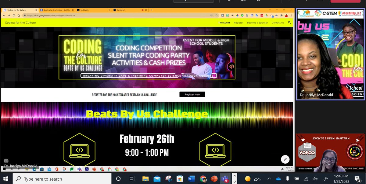 TechTisa's tweet image. @hartman coders spent their Saturday morning with @DrJEMcDonald learning how to create beats on @EarSketch in preparation for @codeforculture on 2-26 We are thankful for accessible access using their @dpvils chromebooks.