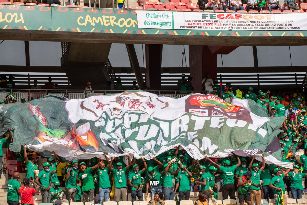 motion19store's tweet photo. Le public de #douala était heureux d’accueillir les @LIndomptables pour leur première rencontre au #JapomaStadium dans cette #CAN2021. 

📸 @Charlesyvan5 

#feelfree2create
#CANTotalEnergies2021 
#CanTotalEnergiescameroun2021 https://t.co/vvSBQCdNUj