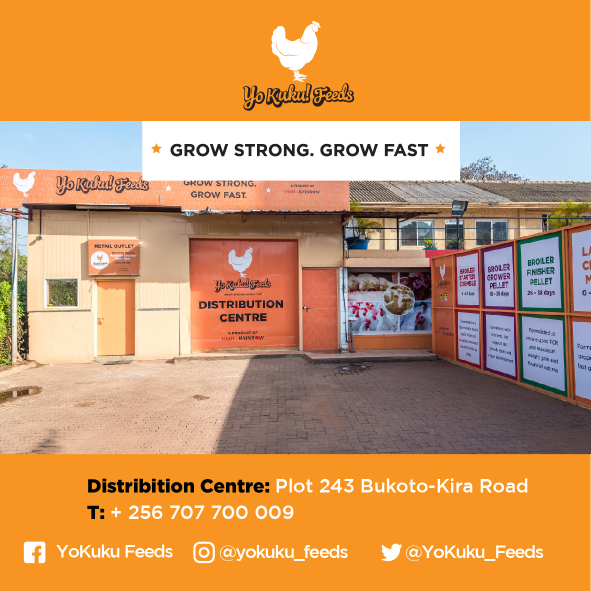 newvisionwire's tweet photo. SPONSORED: Visit any of our @YoKuku_Feeds shops across the country to buy the best quality feeds for your birds today. Our Distribution Centre is located on Plot 243, Bukoto along Kira Road, next to Kabira Country Club. Tel: +256 707 700 009 #GrowStrongGrowFast https://t.co/rqiRWeAFGh