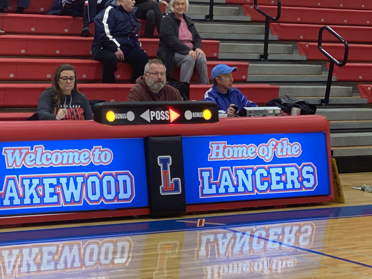 LWHSLancers's tweet photo. We are blessed to have community members Lori Sturgell, Dave Dernberger &amp; Coach Hartman on our team! They are always here to keep the book, announce the game &amp; run the clock!  Couldn’t ask for more committed professionals that love Lakewood Athletics! Thank you! @lakewoodlocalsd https://t.co/Xi4g8D1yqA
